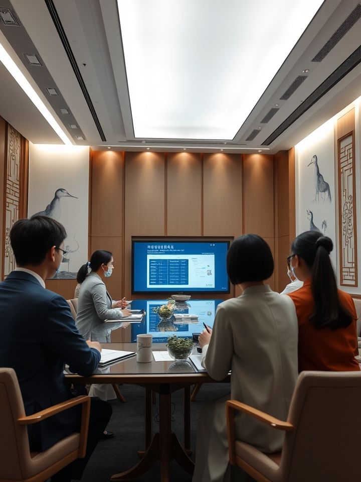 加盟商培训现场，学员学习智能点单系统操作
